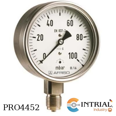 [RF100Ch,D402(0to60bar/0to870psi)] Manometro 4'' Inf. Acero (0 a 60 bar / 0 a 870 psi)