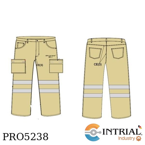 [PAN-NOR-T40-CL3-CAT2/9.0-KA-MC] Pantalon Antiflama , Talla 40 , Clase 3 , Categoria 2 , ATPV 9.0 cal/cm2