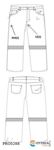 [PAN-TER-T28-CL1-CAT4/40.4-N7-LB01] Pantalón Térmico Antiflama , Talla 28 , Clase 1 , Categoria 4 , CAT4 (40.4 Cal/cm2