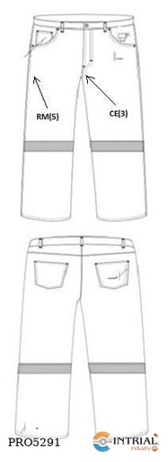 [PAN-TER-T34-CL1-CAT4/40.4-N7-LB01] Pantalón Térmico Antiflama, Talla 34 , Clase 1 , Categoria 4 , CAT4 (40.4 Cal/cm2