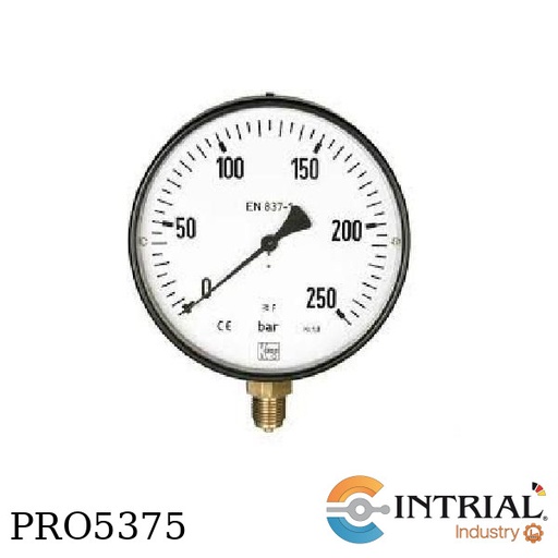 [MAN-RG76-B9-S1] All Stainless Steel- Pressure Gauges with Bourdon Tube
