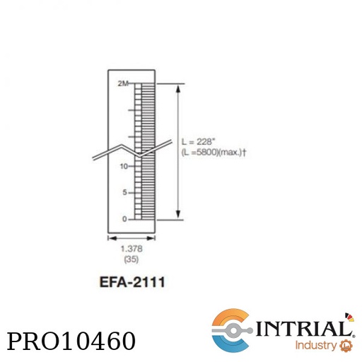 [EFA-2111] REGLA METALICA PARA VISOR NIVEL 800mm