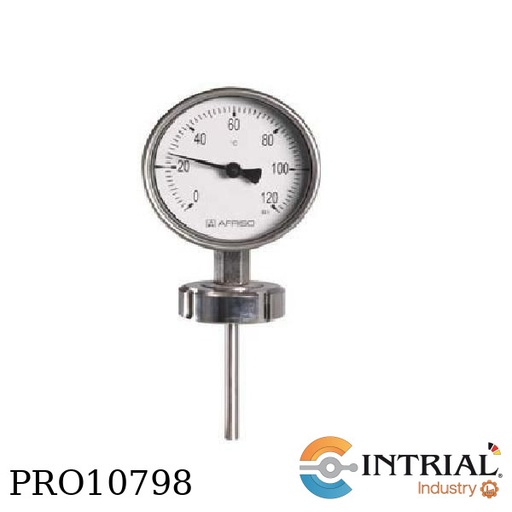[Bith100-E-D312(66334312)(0-60&deg;)] ​THERMOMETER BIMETALLIC ,  0 to 60 ° C , 4'' (100mm)