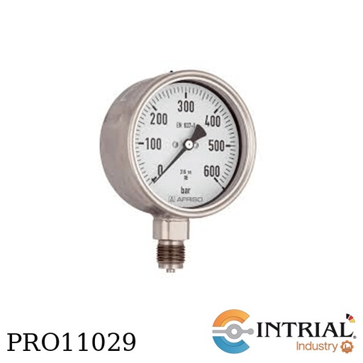 [RF160Ch-D402(0-400KPa)] MANÓMETRO TIPO BOURDON CON GLICERINA ,  0 a 500 KPa, Diámetro de Carcasa: 6''(160 mm), Doble escala: