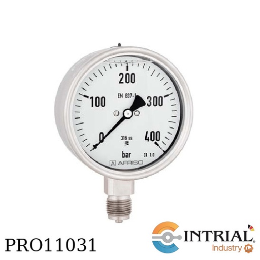 [RF160Ch-D802(85253802S)] Manómetro tipo Bourdon, -1 a 1.5 bar, 6''(160mm), 1/2" NPT