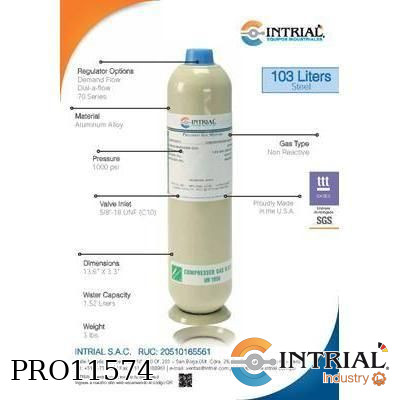 [GP-103L-284-100] Gas Calibrción 103L 100ppmC4H8 Balance Aire