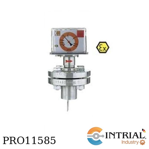 [DWU-3-5-W80-X-L-T-0] Indicador e Interruptor de Flujo con Paleta y Fuelle DWU, Acero Inoxidable, 7.2-90 m3/h, DN80