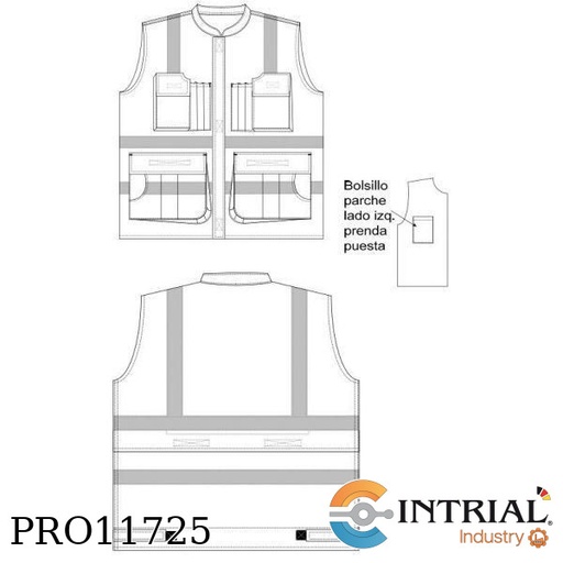 [CHA-NOR-TS-CL2-CAT2/9.0-HA-X] CHALECO Antiflama, Talla “S”,  Clase 2 , Categoria 2 , ATPV de 9.0 Cal/cm2