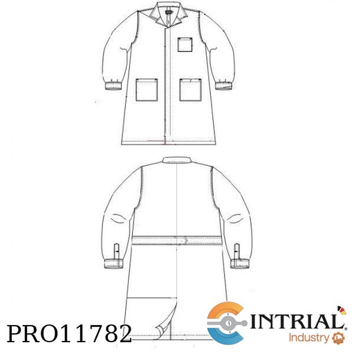 [MAN-NOR-TM-CL0-CAT2/9.0-N7-S] MANDIL Normal Antiflama , Talla M ,C lase 0 , Categoria 2 , ATPV , 9, 0 cal/cm2