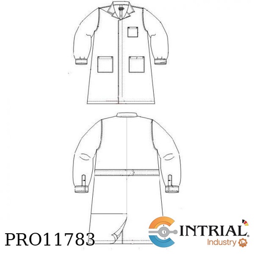 [MAN-NOR-TL-CL0-CAT2/9.0-N7-S] MANDIL Normal Antiflama, Talla L , Clase 0 , Categoria 2 , ATPV , 9, 0 cal/cm2