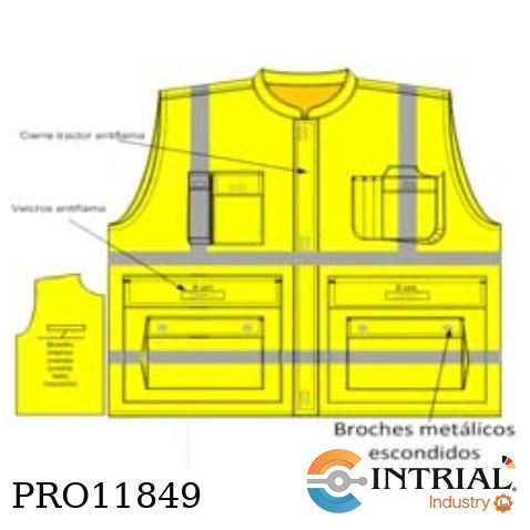 [CHA-NOR-TM-CL2-CAT2/9.0-YH-S] Chaleco Normal Talla M CL2, CAT2/9.0 = Certificacion: HRC2, Yellow (Yellow (700)