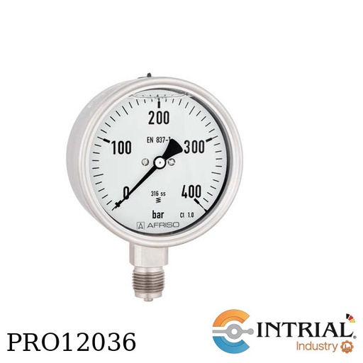 [PRO12036] MANOMETRO, D:100mm, 0-300PSI, SS316