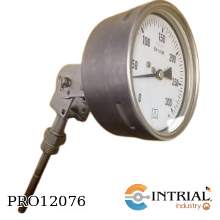[Fth100Ch-D472-0a300-64389482] Termometro Bimetalico, bulbo 100mm, Angulo Rotable(1/2 NPT)