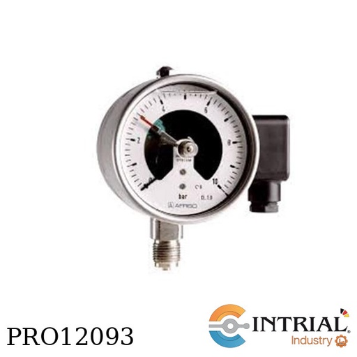 [RF100ChMK1-D402(87617402S)] MANÓMETRO CON CONTACTO ELÉCTRICO, Diámetro de la carcasa: 100 mm (4”), Rango: 0/25 bar simple escala