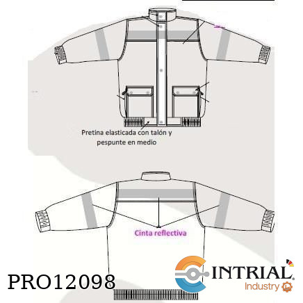 [CAS-FQ8-TL-CL1-CAT4/40.4-N7-S] CASACA Térmica INHERENTEMENTE ANTIFLAMA, Talla L , Clase 1 , Categoria 4 , ATPV 40.4 Cal/cm2