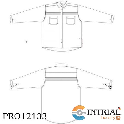 [CAM-NOR-TL-CL1-CAT2/10.1-N7-S] Camisa Antiflama, Talla L ,Clase 1 , Categoria 2 , ATPV 10.1 cal/cm2