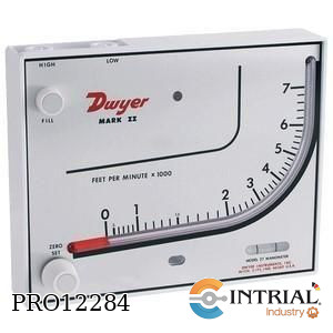 [MARK-II-MM80] MOLDED PLASTIC MANOMETERS, 0 - 80 mm w.c., ±3% FS.,  150°F (65°C).