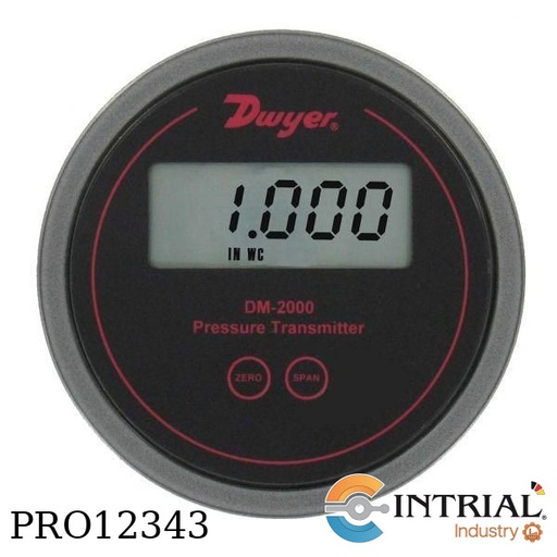 [DM-2007-LCD] ​DIFFERENTIAL PRESSURE TRANSMITTER, 0 to 5.00" w.c, ±1% FS at 70°F.