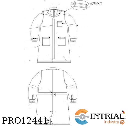 [MAN-NOR-TM-CL0-CAT2/10.1-N7-PR] MANDIL Normal Antiflama , Talla M , Clase 0 , Categoria 2 , ATPV , 10.1 cal/cm2