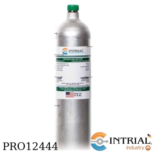 [GP-12444-116L] Gas Calibración 116L 20ppmH2S 60ppmCO 1.45%CH4 15%O2 2,5%CO2 balance Nitrogeno
