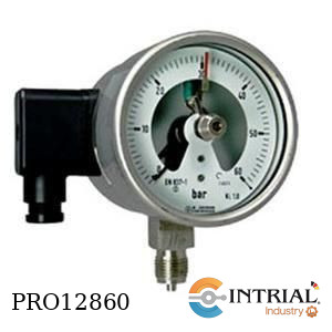 [RF100ChOeMK2.21D802(0a200Bar)] ​MANÓMETRO CON CONTACTOS ELÉCTRICOS, 100 mm (4”), 316 Ti / 316 L,
