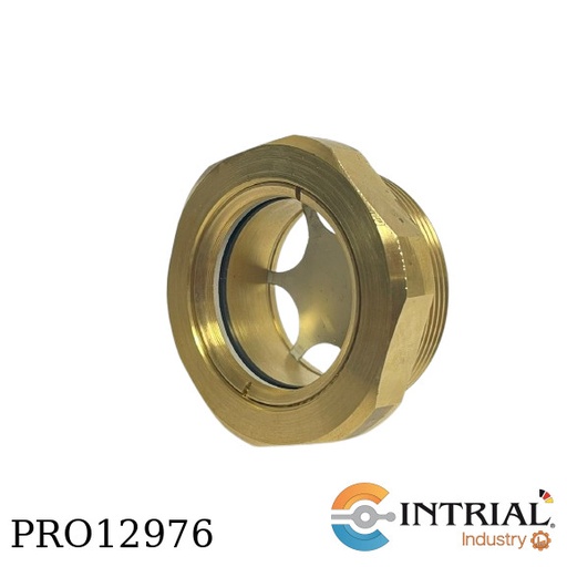[PRO12976] Visor nivel 2" NPT, estrella, Bronce, Hex