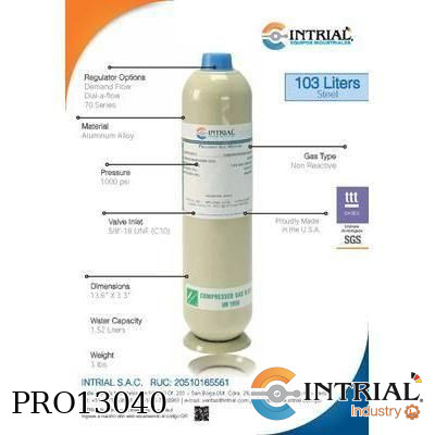 [GP-103L-135A-2.5] Gas Patron 103L 2.5%CH4 balance aire