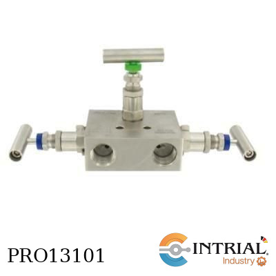 [BBV-1B] 3-VALVE BLOCK MANIFOLD, 1/4" NPT x 1/4" NPT, 000 psi (400 bar).