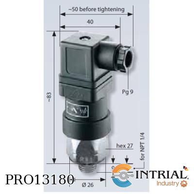 [0184-45703-1-003(X)] SWITCH SUCO, ajustable 0.3-1.5 bar