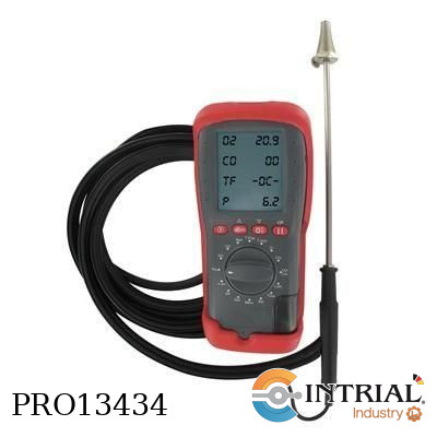 [1207A] ​HANDHELD FLUE GAS COMBUSTION ANALYZER, Display 4, O2: 0 to 21%; CO: 0 to 2000 ppm (4000 ppm max for
