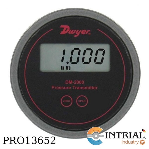 [DM-2006-LCD] ​DIFFERENTIAL PRESSURE TRANSMITTER, 3.00" w.c.,  ±1% FS, 4 to 20 mA.