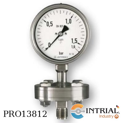 [RF100Ch,D402(-1a0bar)+MD30(31417W)] MANÓMETRO TIPO BOURDON CON SILICONA Y DIAFRAGMA(-1 a 0 bar)(½” NPT)