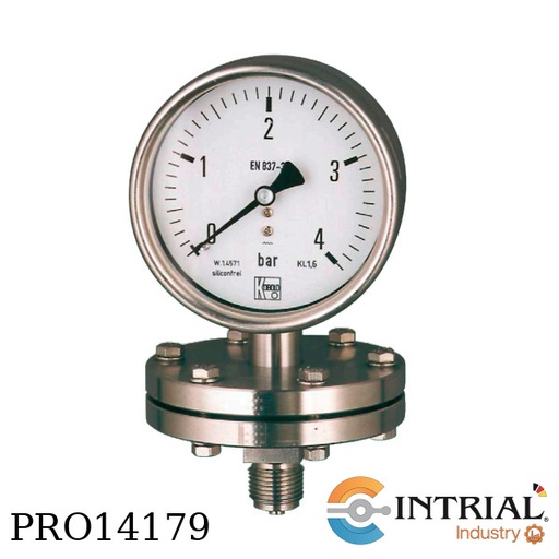 [MAN-PG26-F2] Manometro Tipo Diafragma MAN-PG, 0-100 mBar, 160 mm, G 1/2"