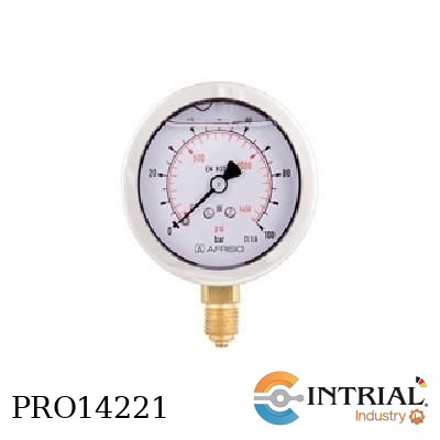 [RF63Gly] MANÓMETRO TIPO BOURDON, ¼ ” NPT , Rango 0 a 25Bar